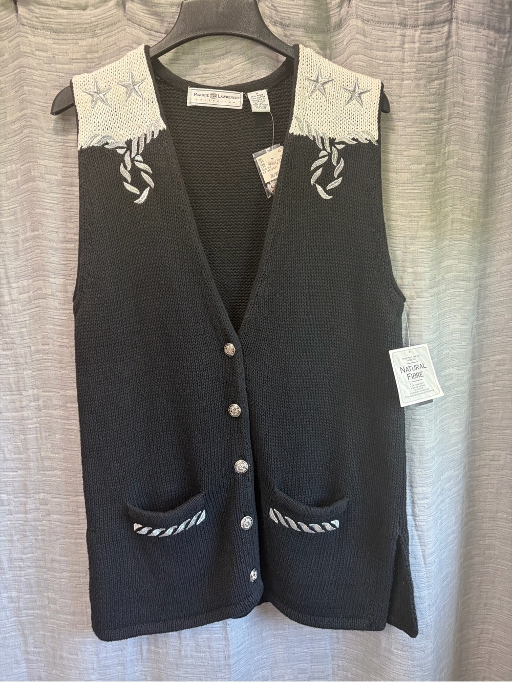 Maggie Lawrence knit vest- medium, new